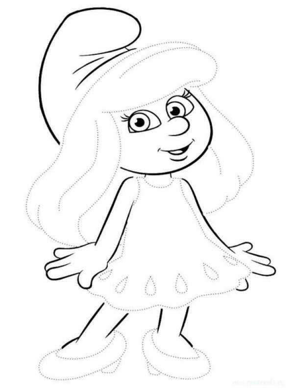 Смурфики рисунок