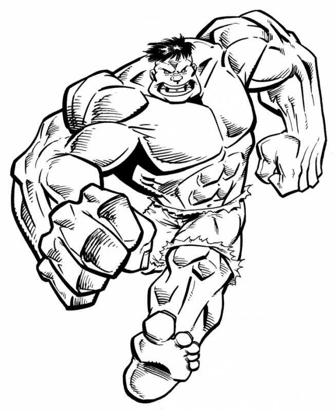 Раскраски для мальчиков Марвел Халк