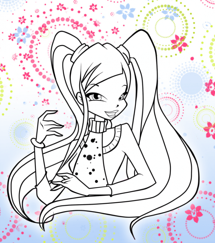 Раскраска Винкс Муза Беливикс