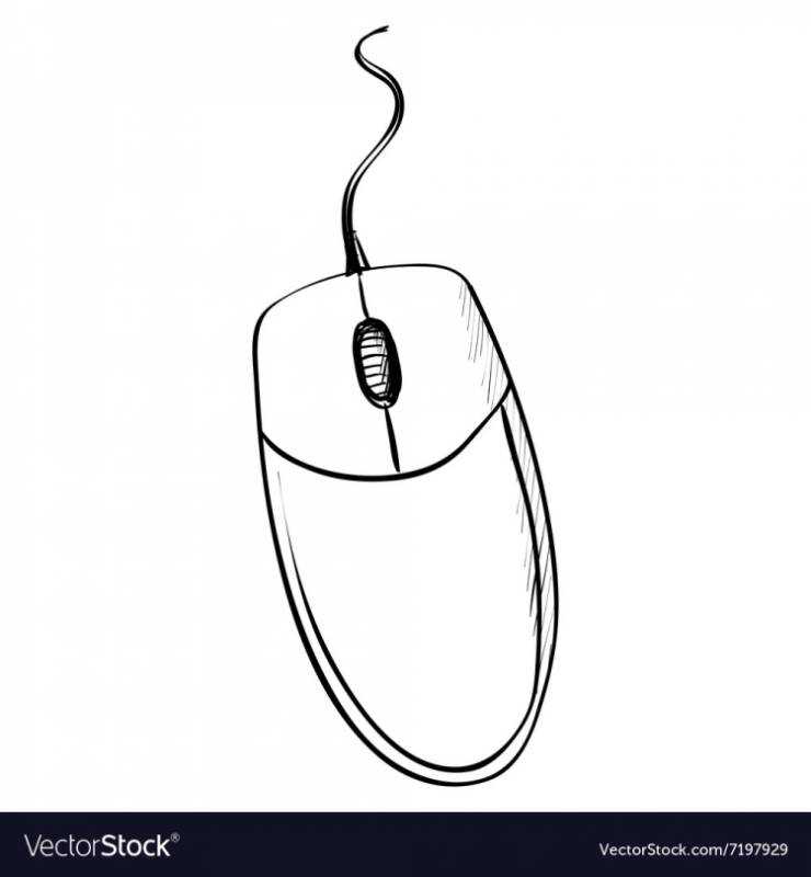 Штриховка компьютерной мыши