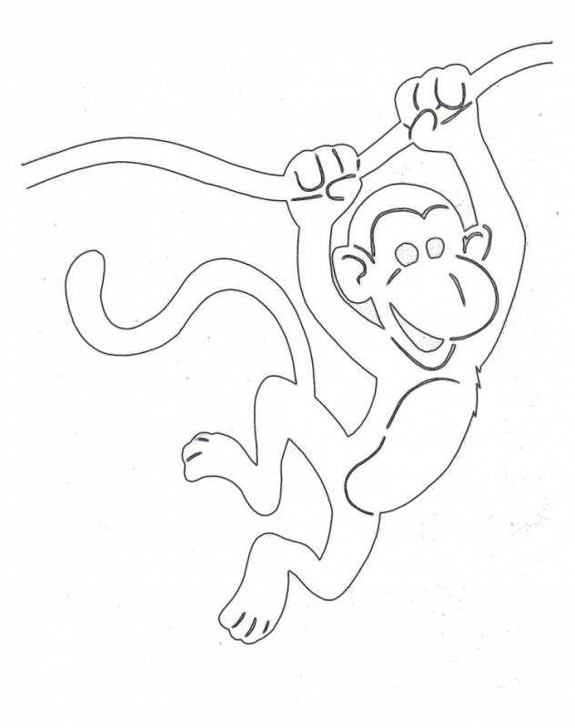 Обезьянка чб