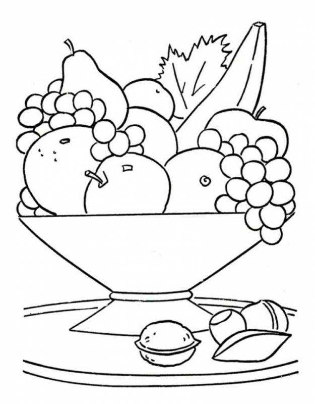 Раскраска "фрукты"