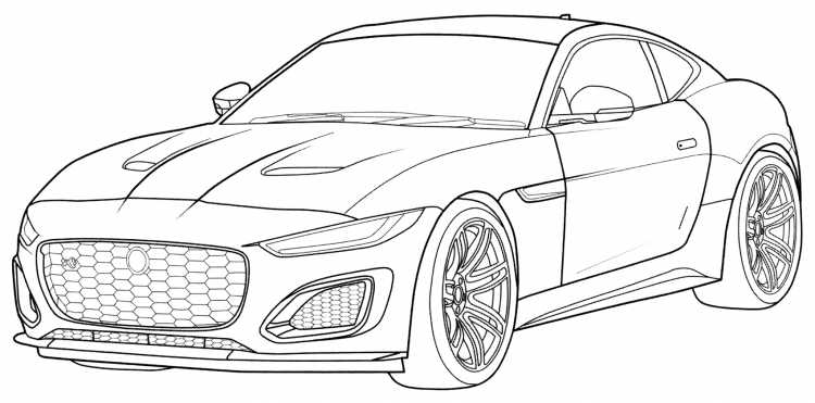 Раскраска Ягуар ф тайп