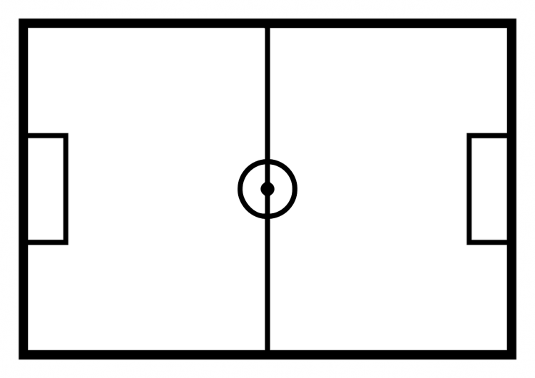 Схематичная разметка футбольного поля