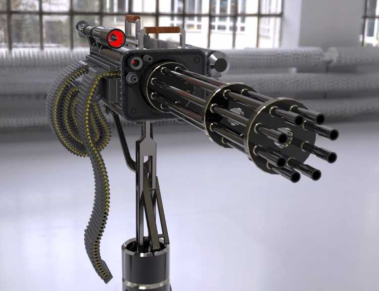 Миниган пулемет Гатлинга