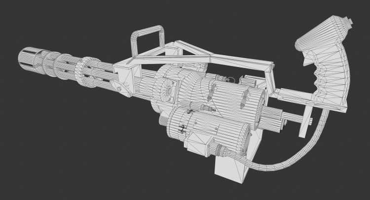 М134 Minigun 3d модель
