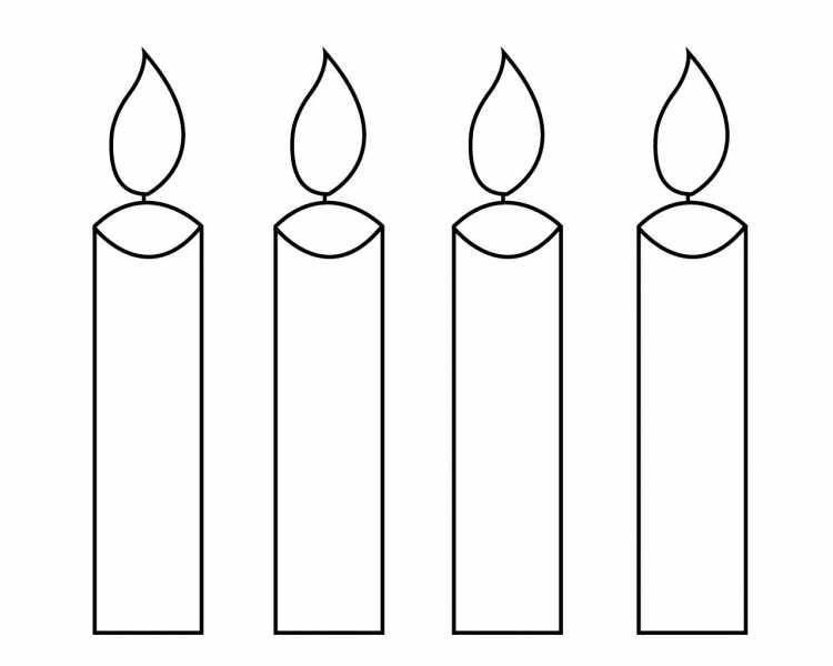 Свеча раскраска