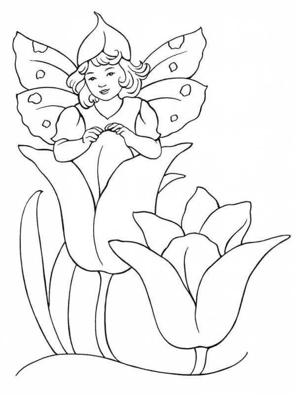 Андерсен Дюймовочка раскраска