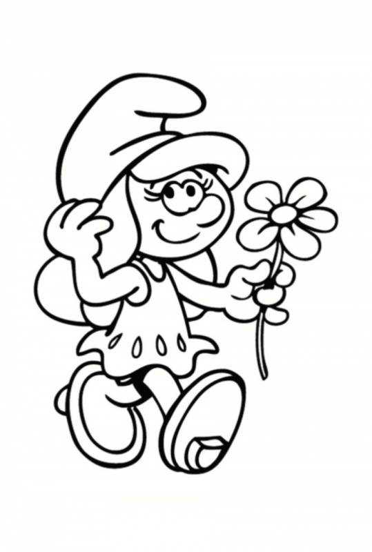 Смурфетта карандашом