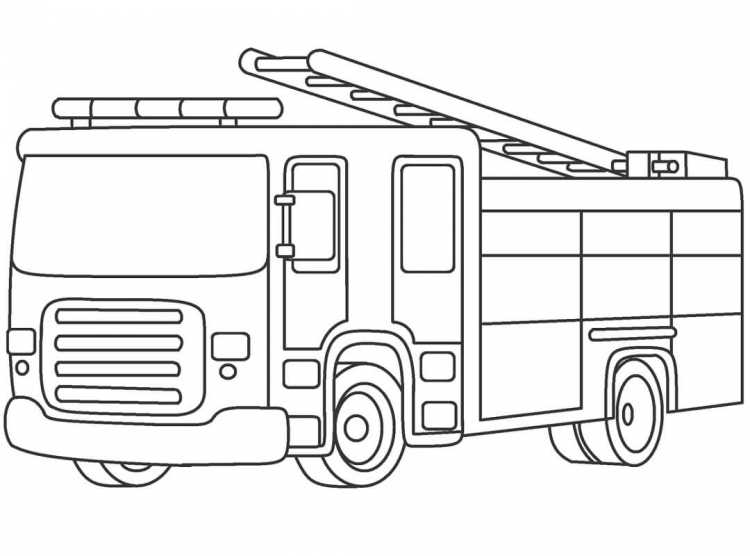 Раскраска пожарная машина