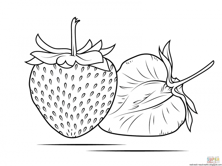 Фрукты раскраска для детей