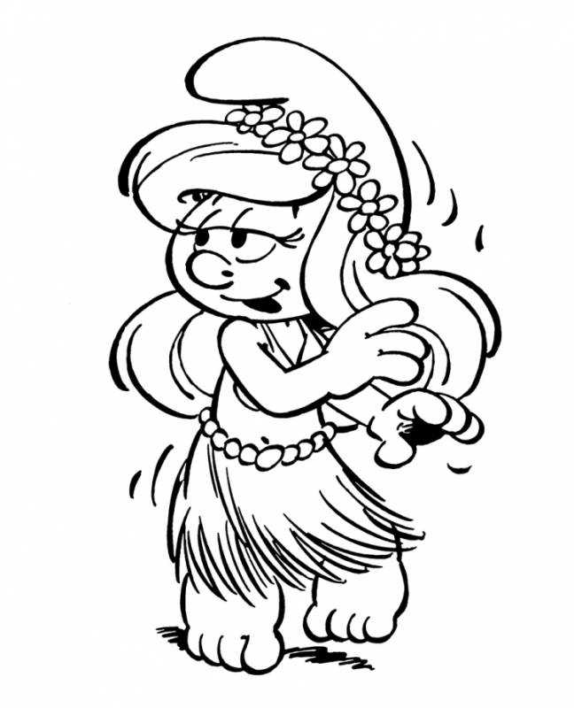 Раскраска Смурфики растяпа