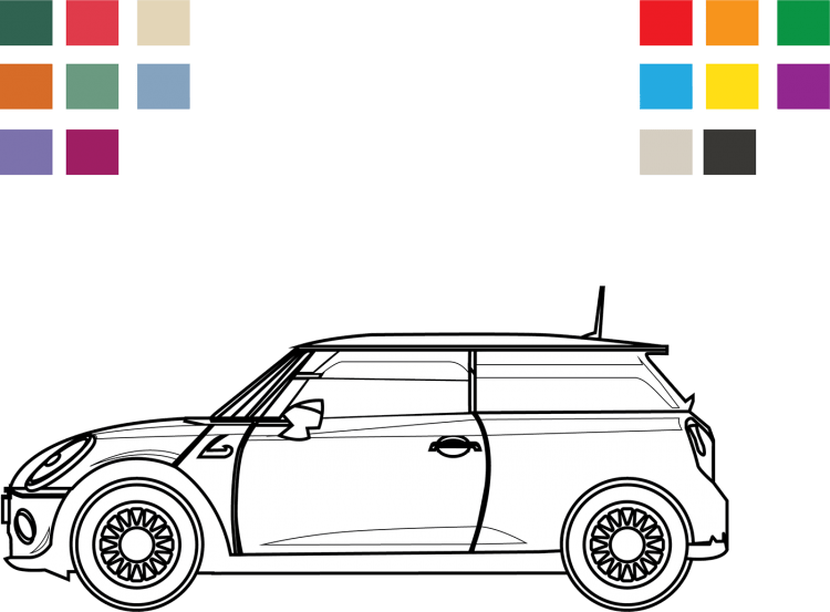 Раскраска Mini Cooper