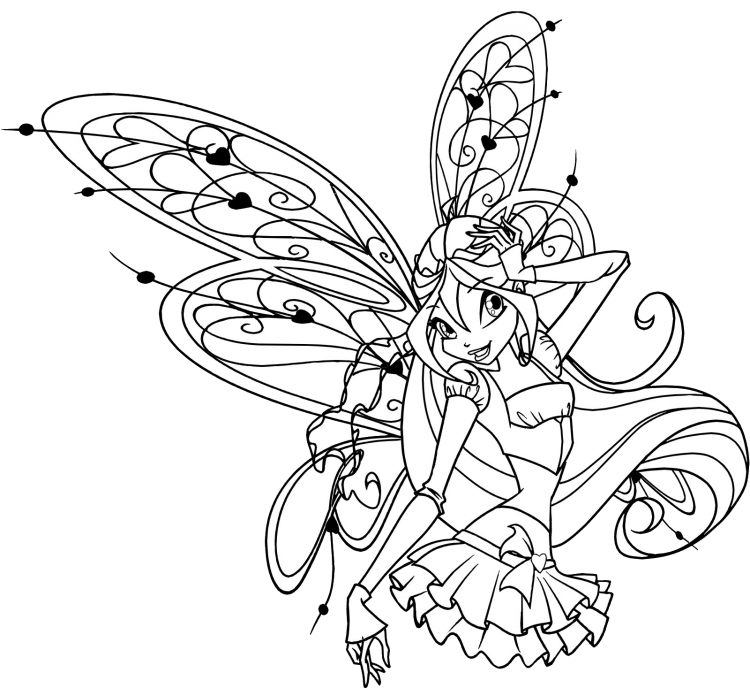 Раскраски феи Винкс энчантикс