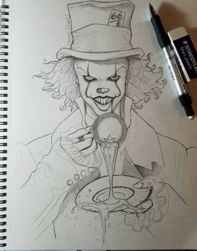 Шляпник Джонни Депп рисунок