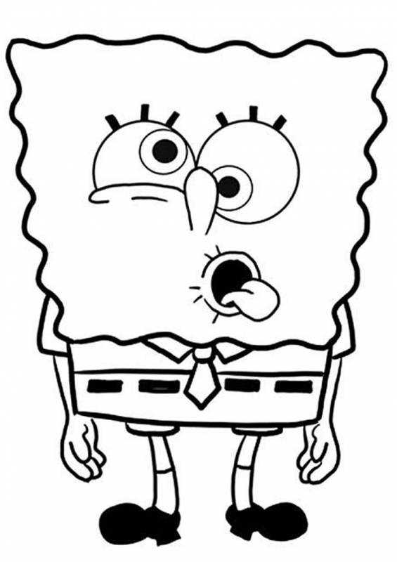 Раскраски губка Боб квадратные штаны