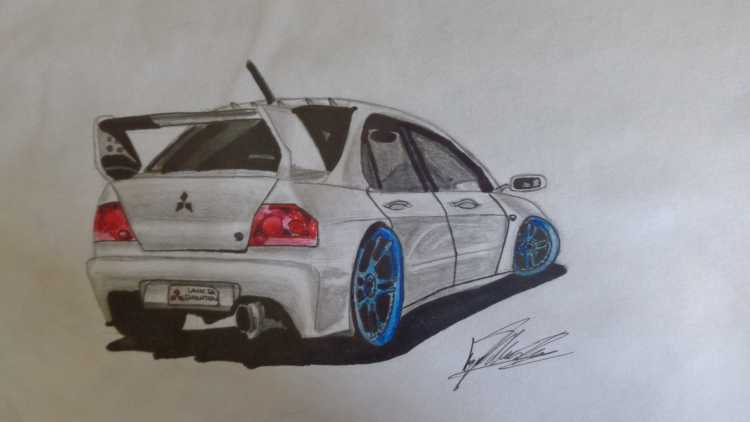 Mitsubishi Lancer Evolution drawing