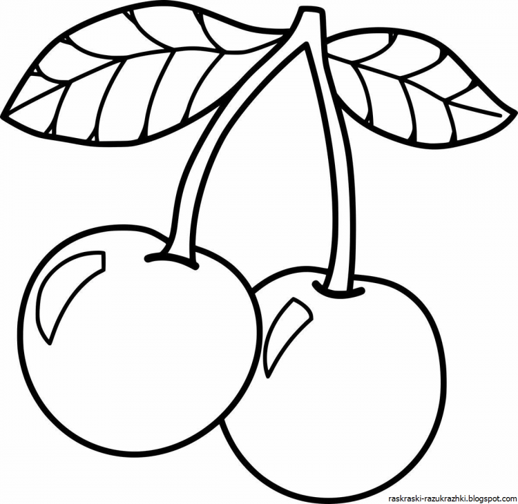 Вишня раскраска для детей