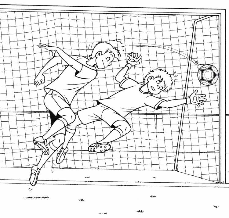 Раскраска вратарь футбол
