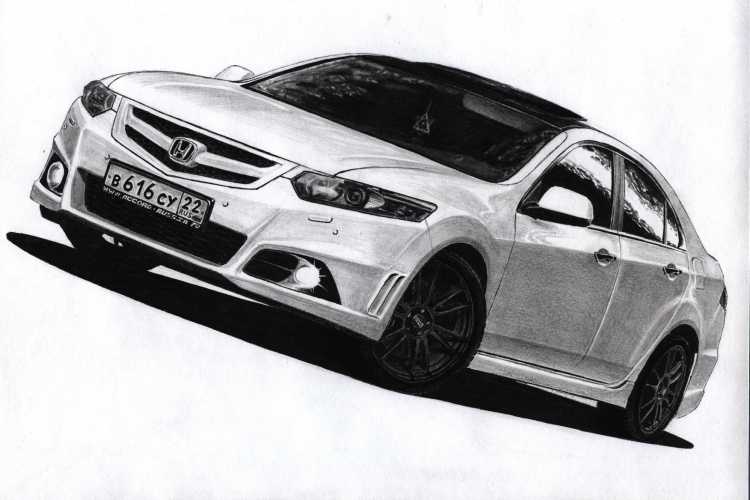 Хонда карандашом