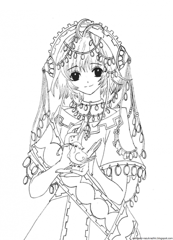 Раскраска антистресс аниме