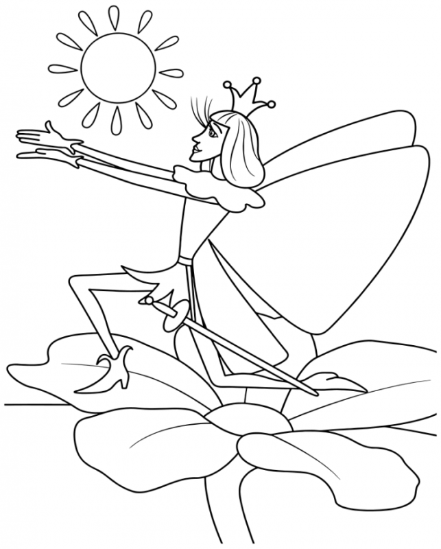 Дюймовочка раскраска