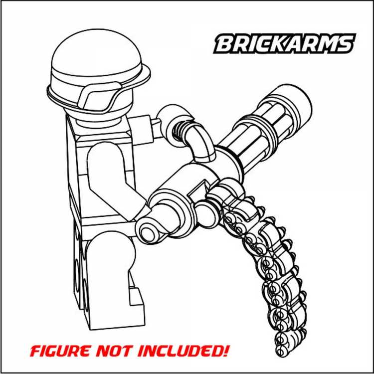 Лего шестиствольный пулемет