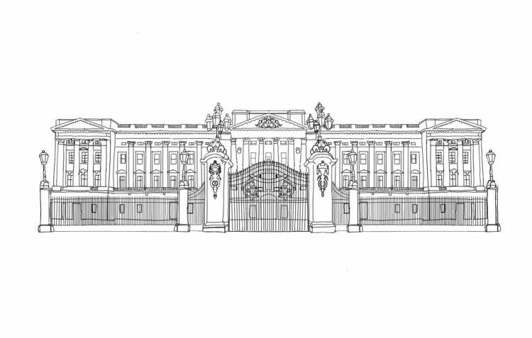 Букингемский дворец чертеж фасад