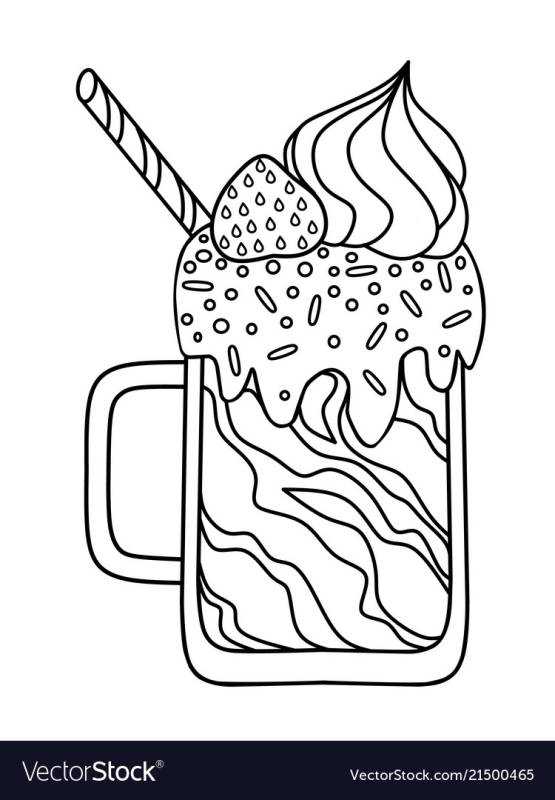 Молочный коктейль набросок