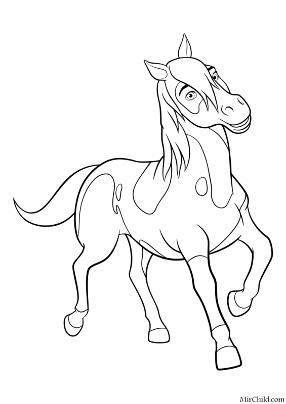 Веселые раскраски. Лошадки