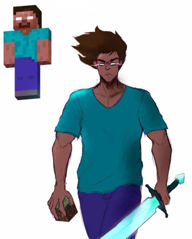 ХЕРОБРИН И Стив в МАЙНКРАФТЕ