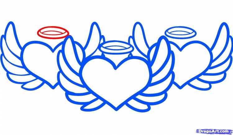 Сердце с крылышками вектор