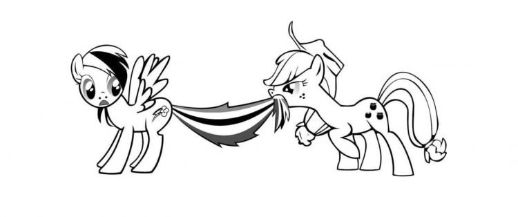 Раскраска пони эпулджэк