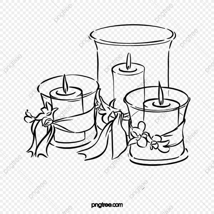 Свеча рисунок карандашом