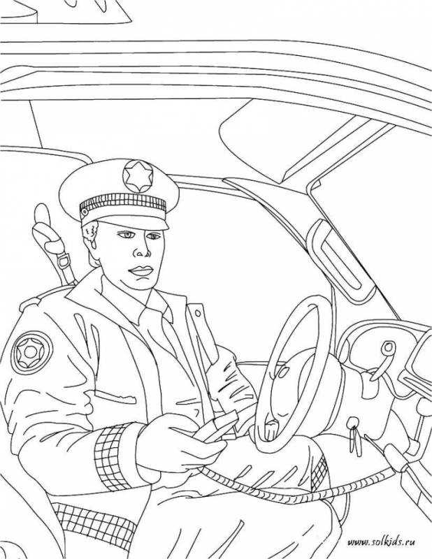 Полицейский контур для детей