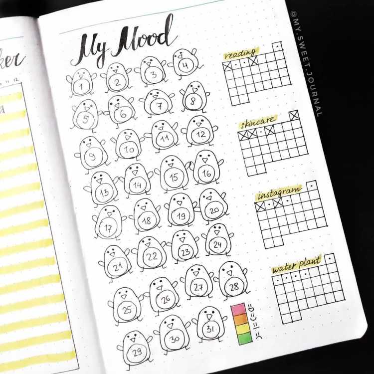 Трекер для учебы для распечатки