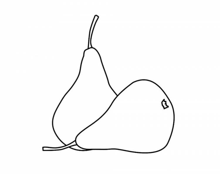 Раскраски для малышей яблоко и груша