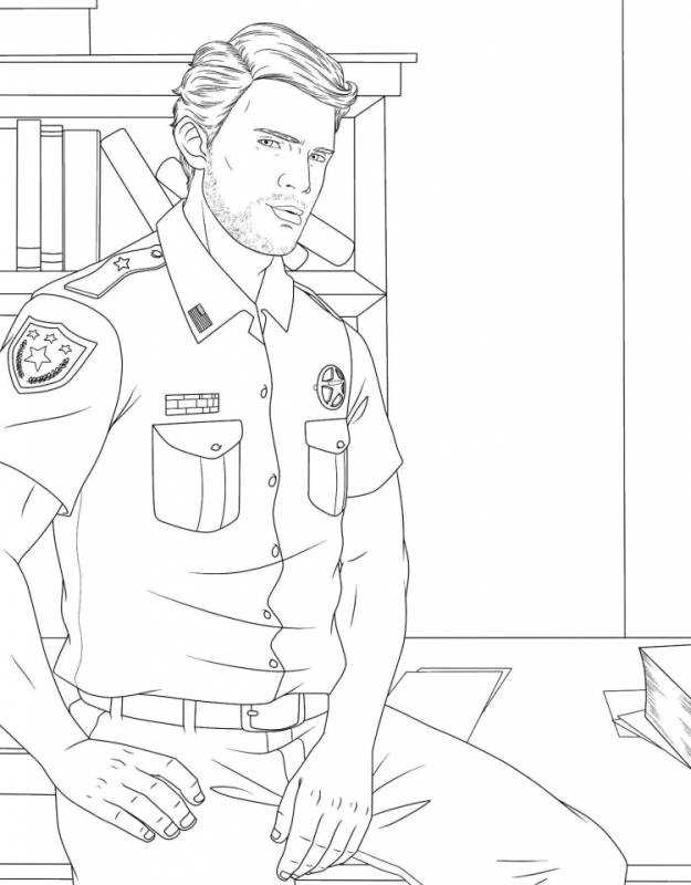 Полицейский для раскрашивания