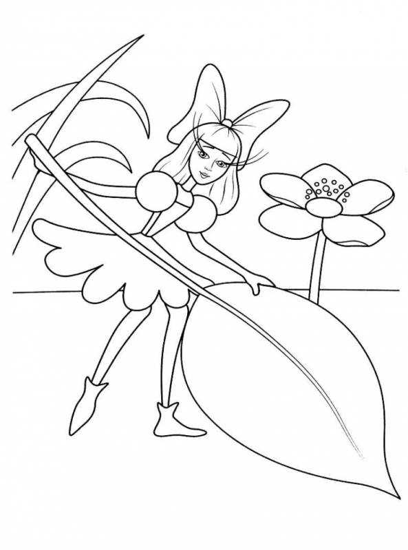 Раскраска к сказке Дюймовочка