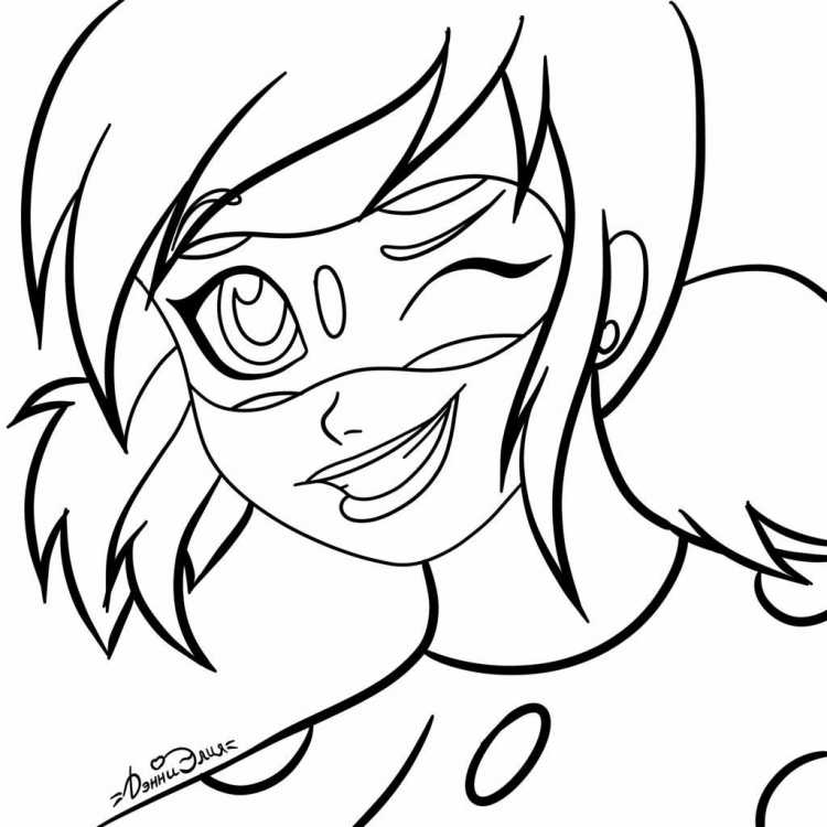 Разукрашку леди баг