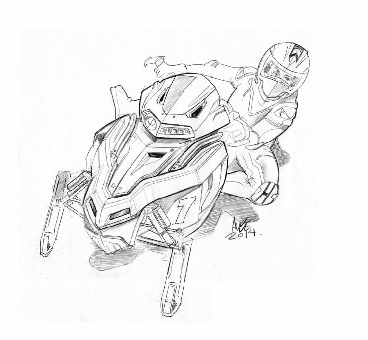 Снегоход БРП раскраска