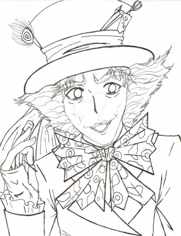 Раскраска Алиса в стране чудес кролик