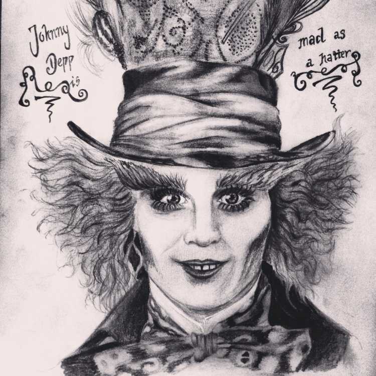 Сумасшедший Шляпник раскраска