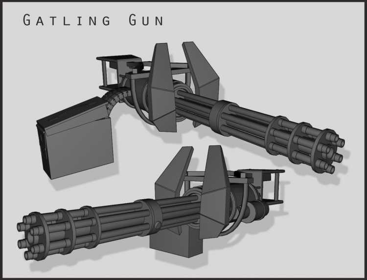 M134 «Миниган» чертеж