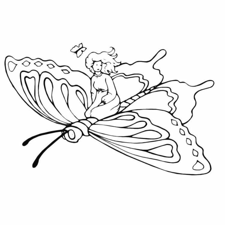 Раскраска к сказке Андерсена Дюймовочка