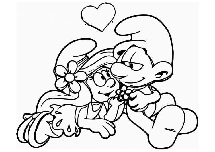 Смурфетта раскраска