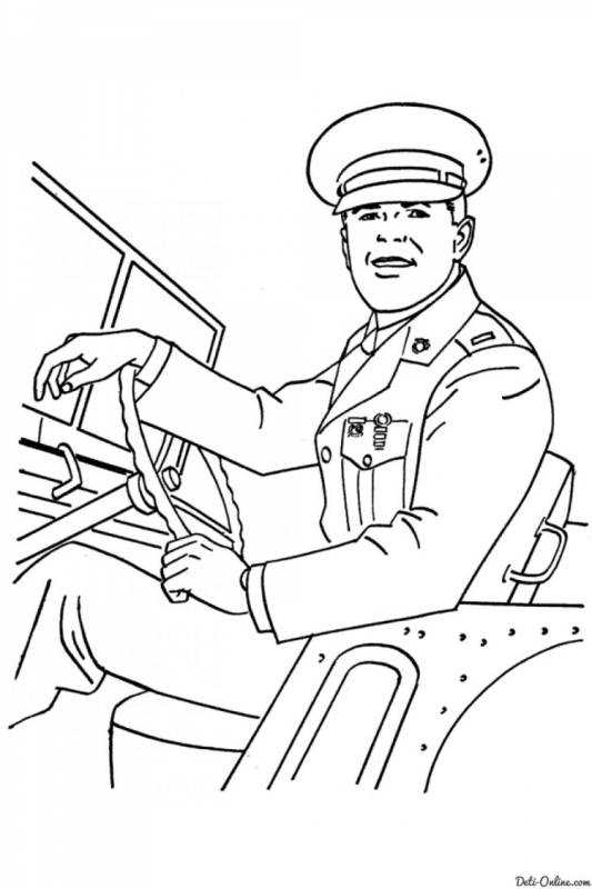 Солдат раскраска