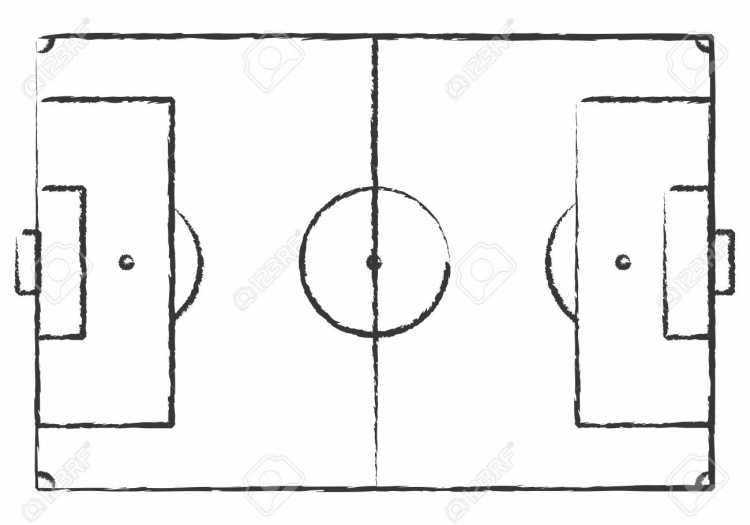 Раскраска заброшенное футбольное поля