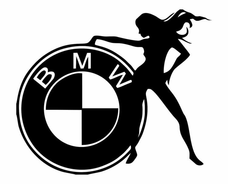 BMW логотип черно белый