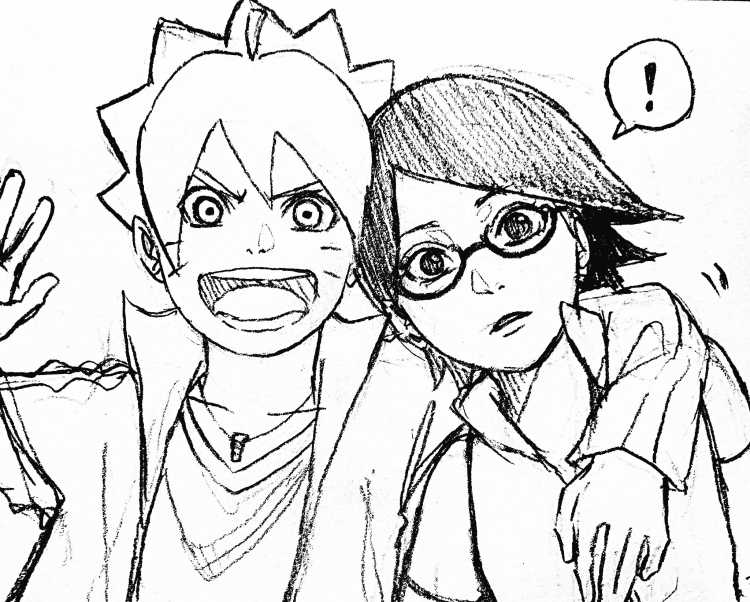 Раскраска Наруто Чиби